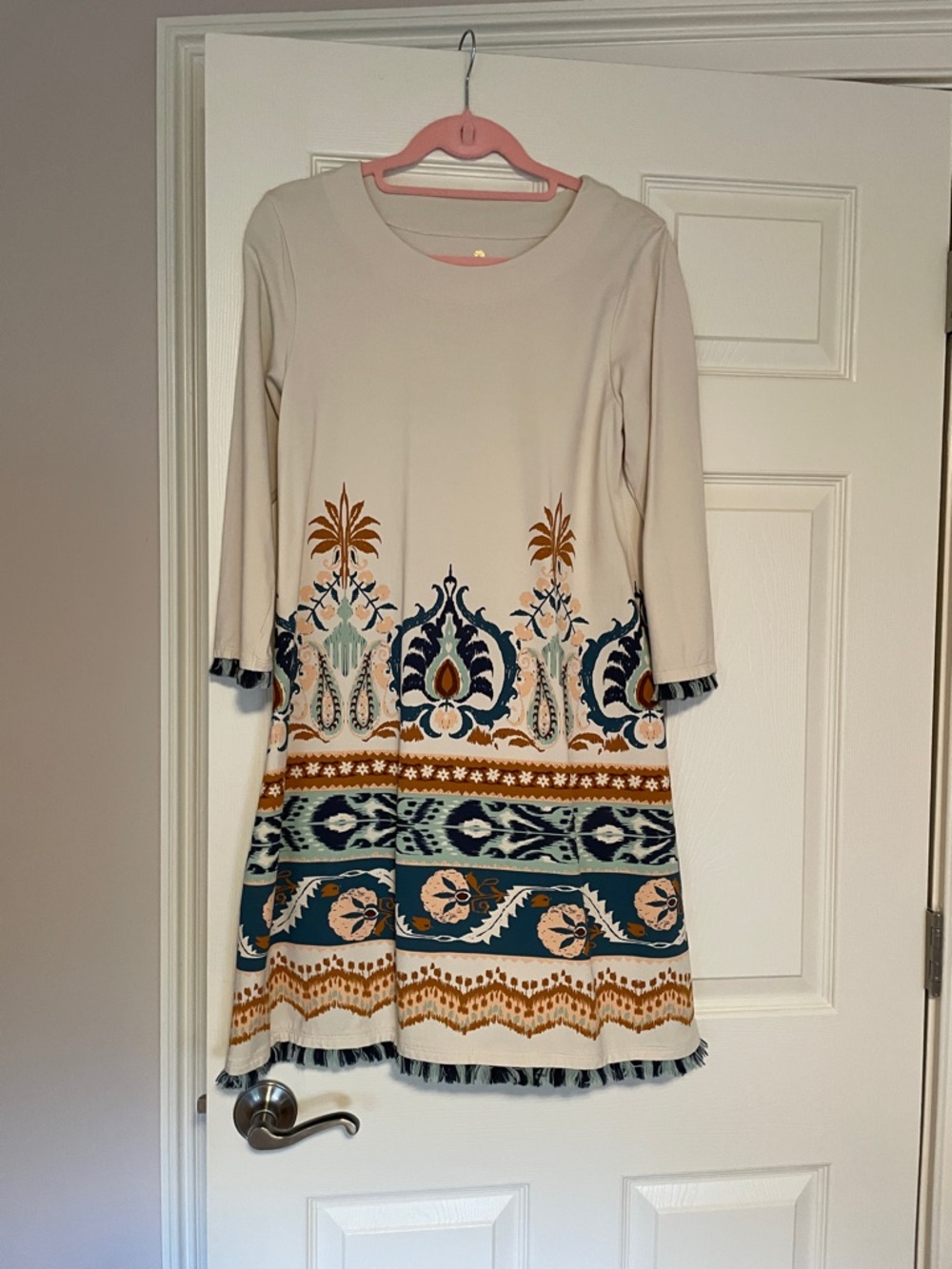 Spartina NWOT with Blue & Brown Botanical Border